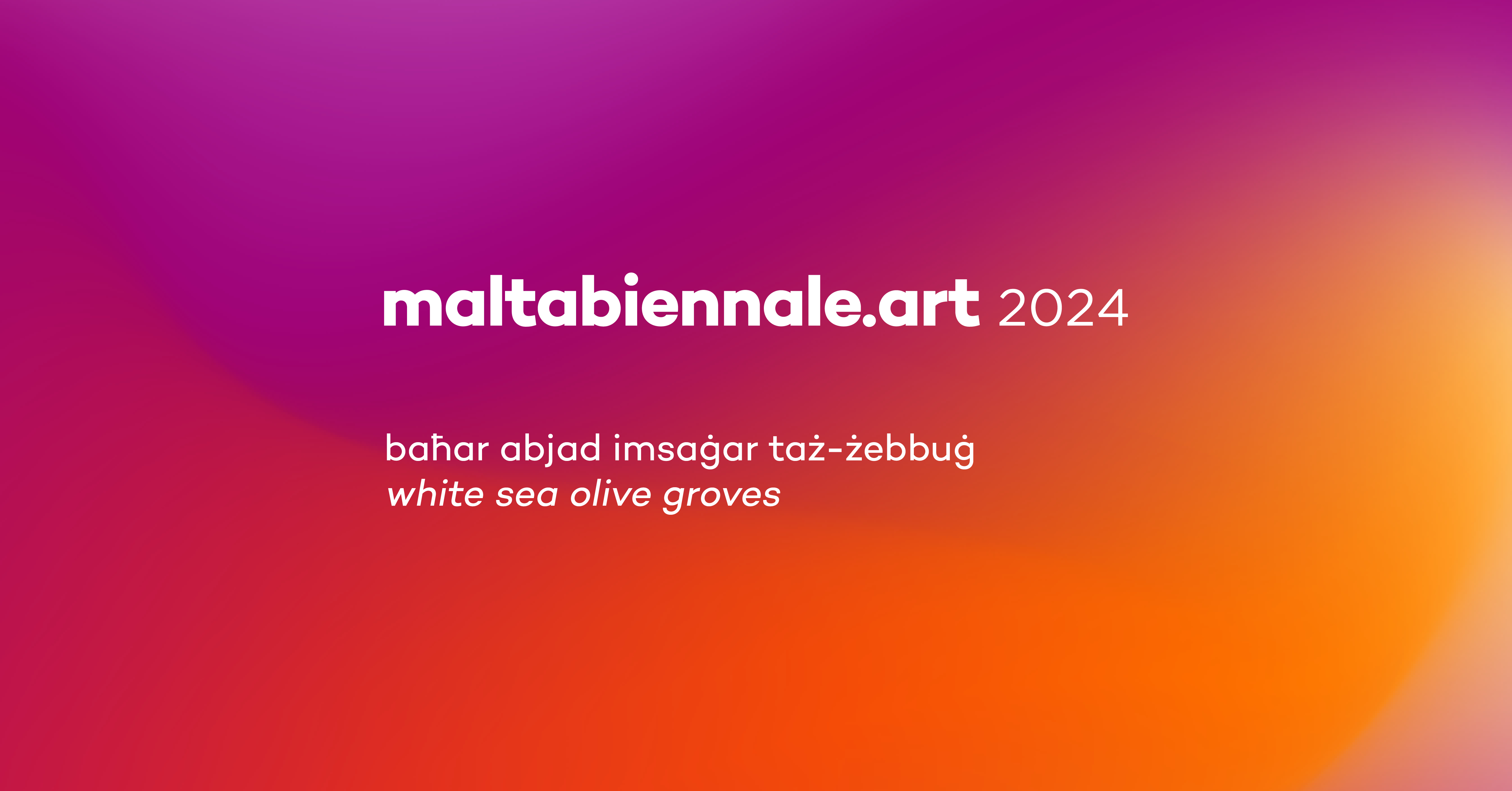 Première biennale d’art, en 2024 à Malte