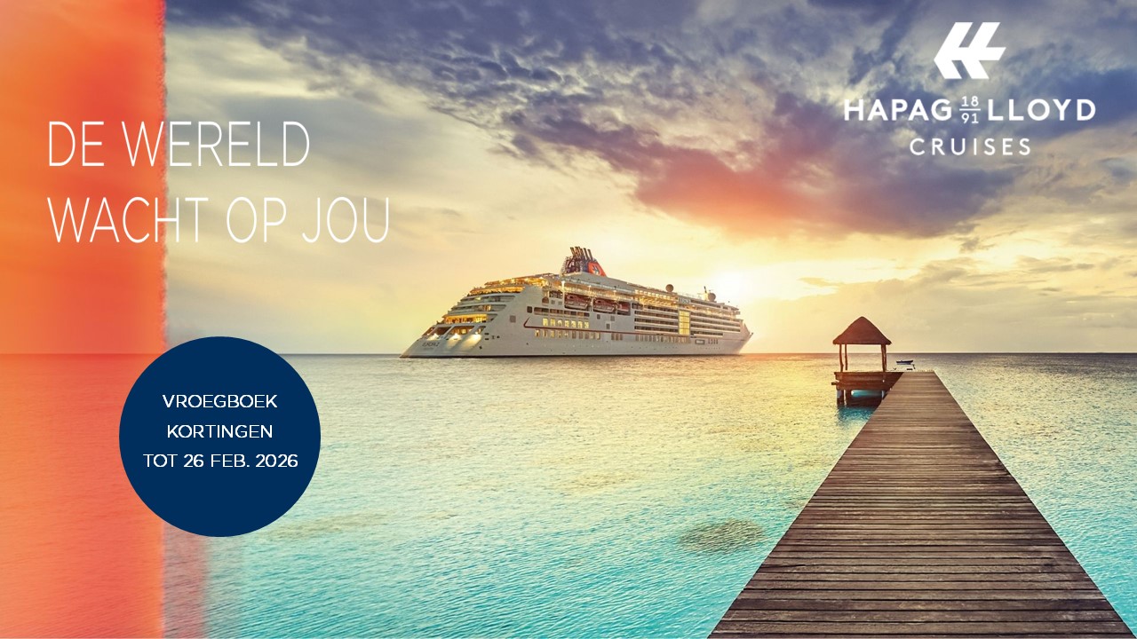 Vroegboekkorting tot € 1.500 pp