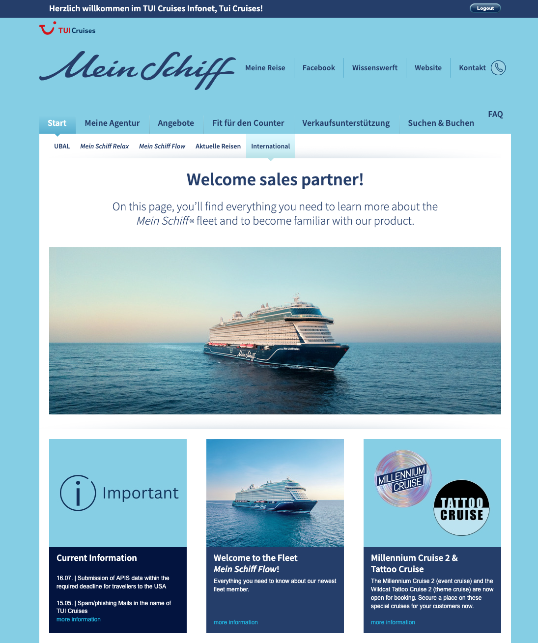 Découvrez le Mein Schiff Infonet