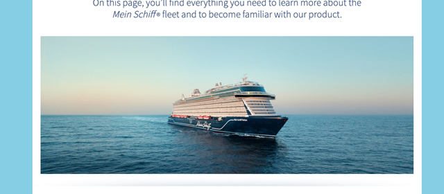 Découvrez le Mein Schiff Infonet