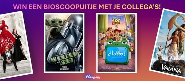 Win een bioscoopuitje met je collega's!