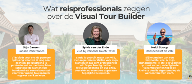 Reisprofessionals kiezen Visual Tour Builder