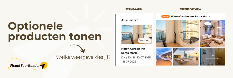 Maak reisvoorstellen sterker met optionele keuzes