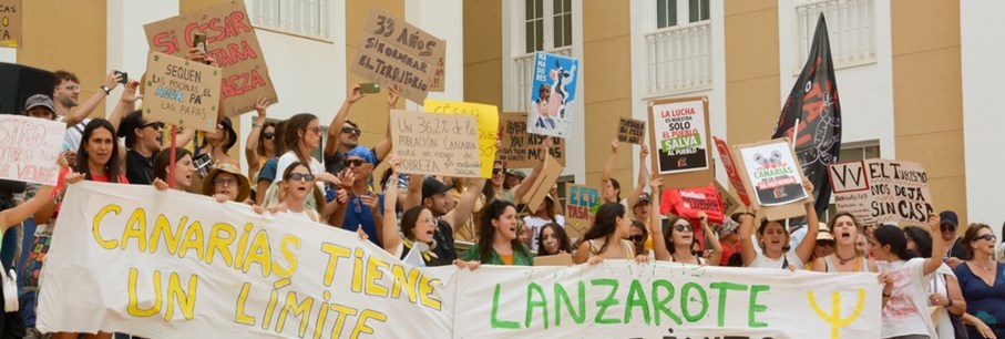 Manifestation aux Canaries 