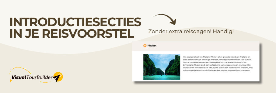 Introductiesecties in je reisvoorstel