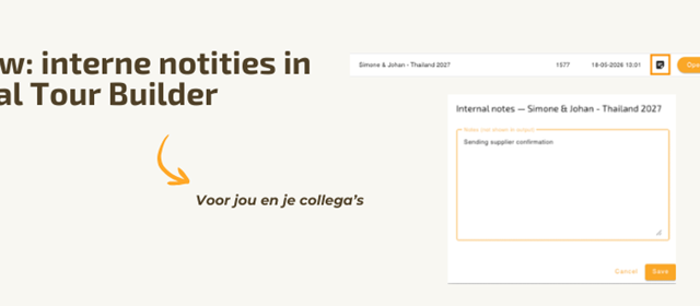 Interne notities in de Visual Tour Builder