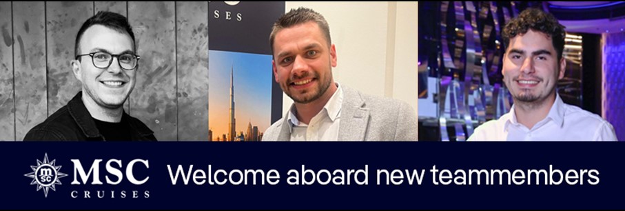 MSC Cruises verwelkomt drie nieuwe gezichten