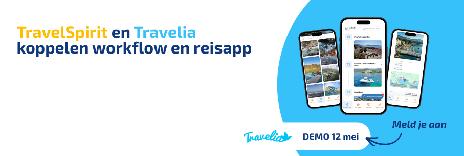 Koppeling van TravelSpirit met de Travelia reisapp
