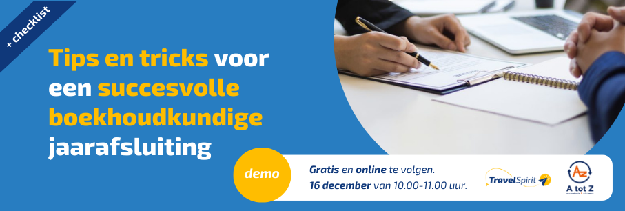 Jaarafsluiting voor reisbedrijven