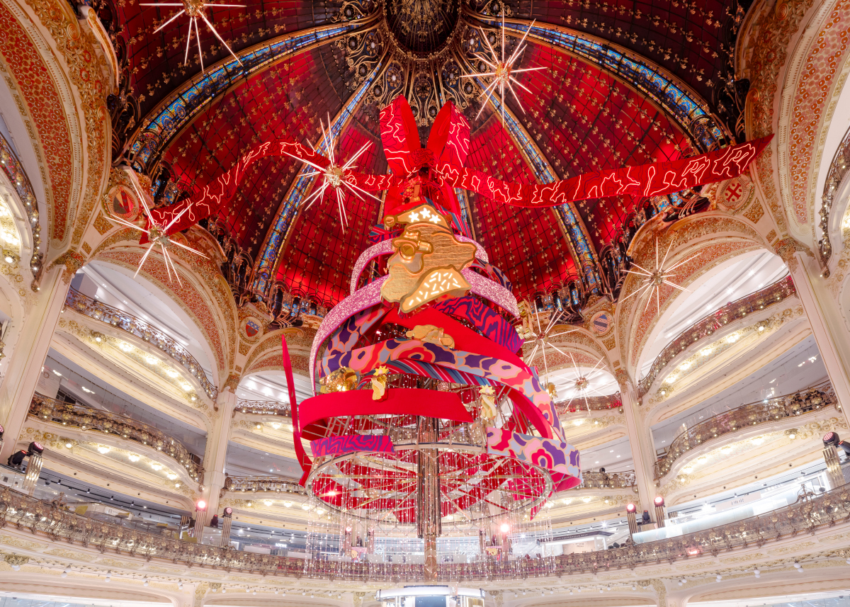 Kerstmis bij Galeries Lafayette Paris Haussmann