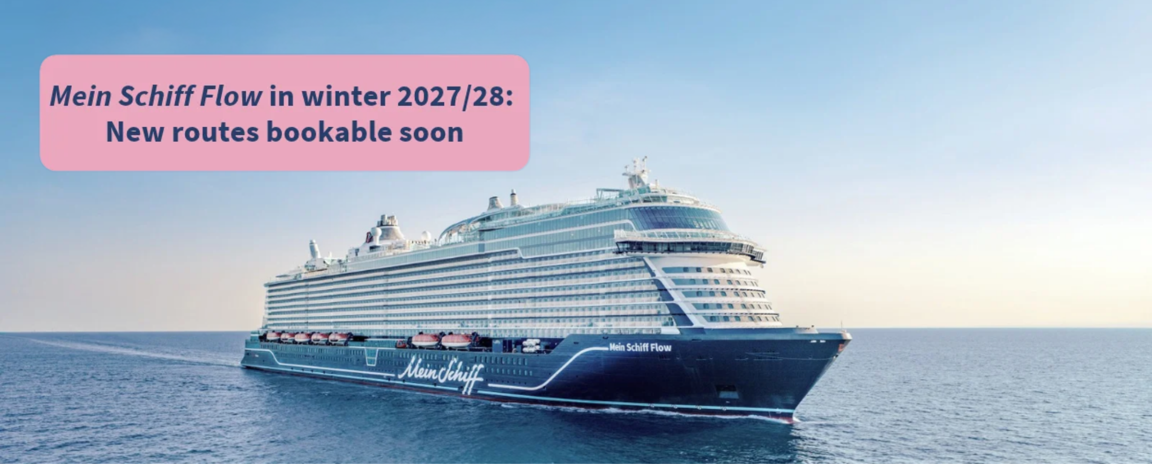 Mein Schiff Flow: croisières hiver 2027/28