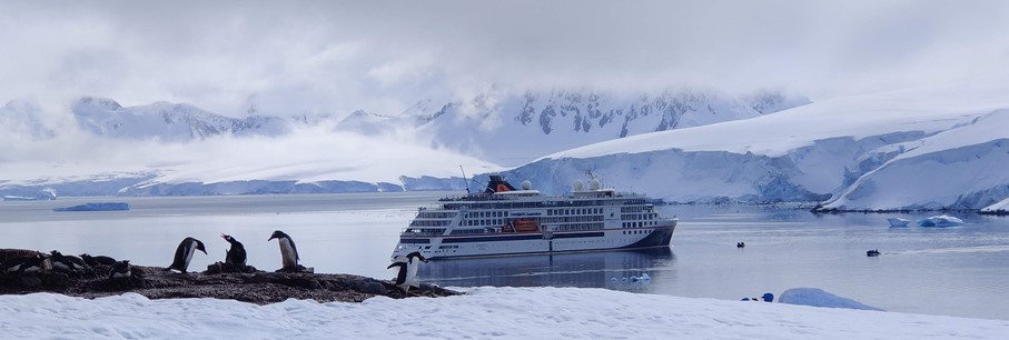 Camper en Antarctique