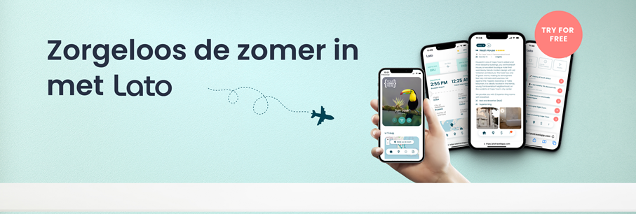 De travel app van Lato als ticket naar de zon