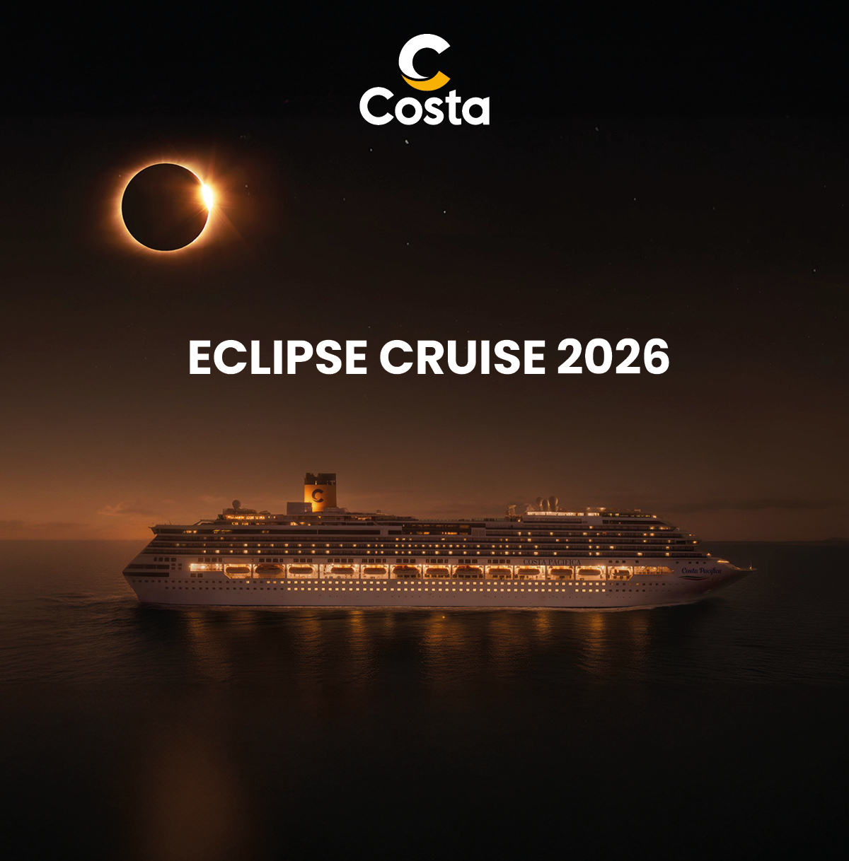 Zonsverduistering op zee