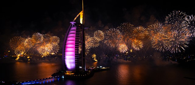 Oud en nieuw vieren in Dubai