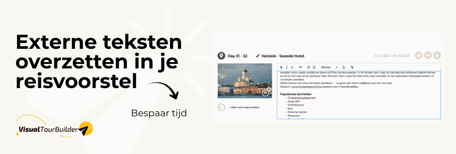 Externe teksten gebruiken in je reisvoorstel