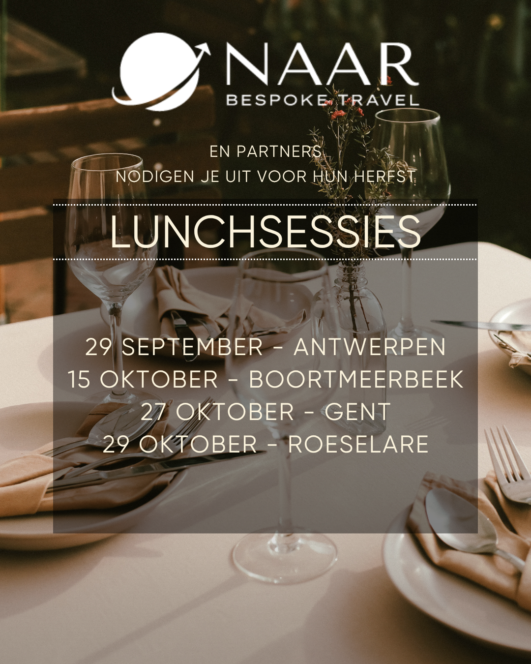 Naar Bespoke Travel Lunchsessies